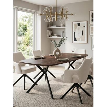 Eettafel Kaz Deens Ovaal Noten 260 x 100 cm                                                
