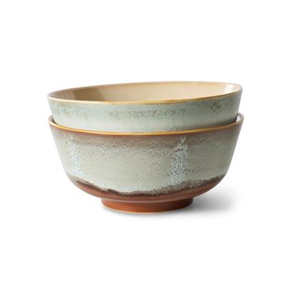HKliving 70's Ramen Bowls Verge Set van 2