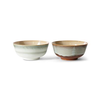 HKliving 70's Ramen Bowls Verge Set van 2