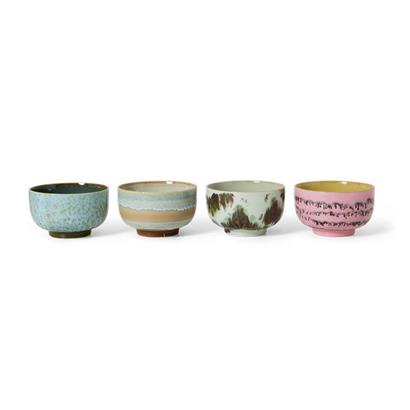 HKliving 70's Noodle Schaal Dada (Set van 4)