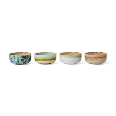 HKliving 70's Dessert Schaal Impression - Set van 4