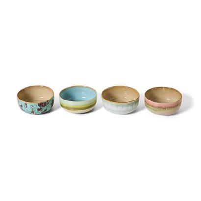HKliving 70's Dessert Schaal Impression - Set van 4