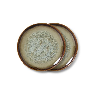 HKliving 70's Dessertbord Contrast (Set van 2)