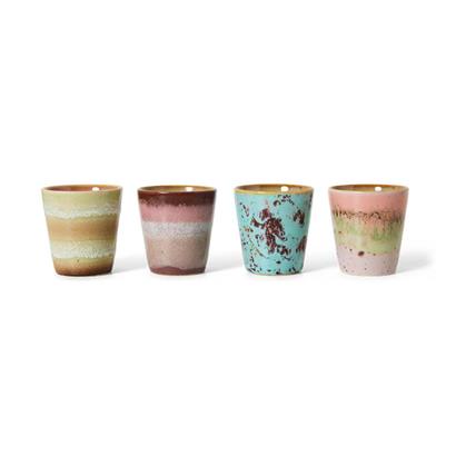 HKliving 70's Ristretto Kopjes Futurism - Set van 4
