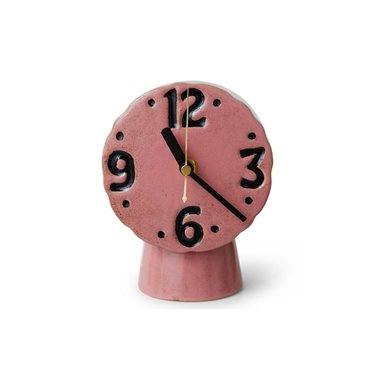 HKliving Klok Retro keramiek Pink