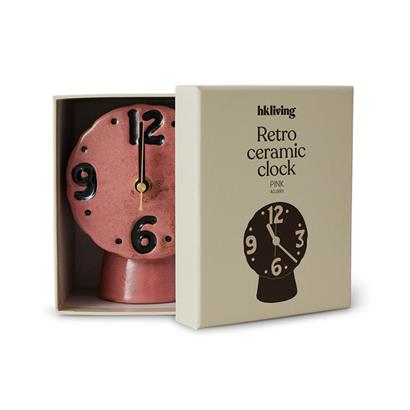 HKiving Klok Retro keramiek Pink