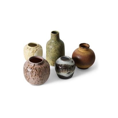 HKliving 70's Vaas Ceramic - set van 5