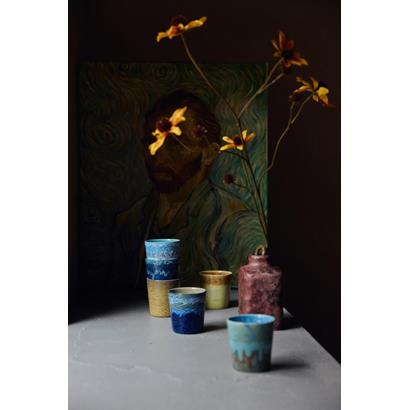 HKliving 70's Koffiemok Van Gogh (Set van 2)