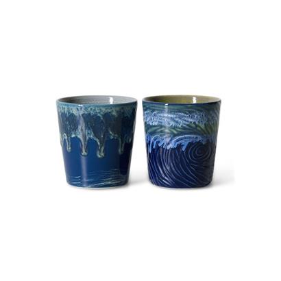 HKliving 70's Koffiemok Van Gogh (Set van 2)