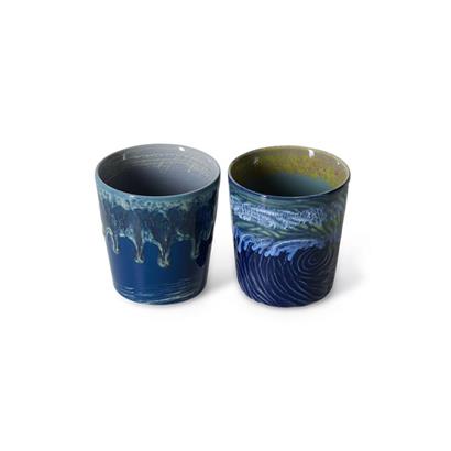 HKliving 70's Koffiemok Van Gogh (Set van 2)