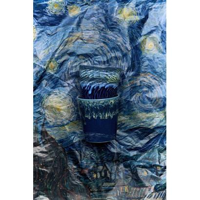 HKliving 70's Koffiemok Van Gogh (Set van 2)