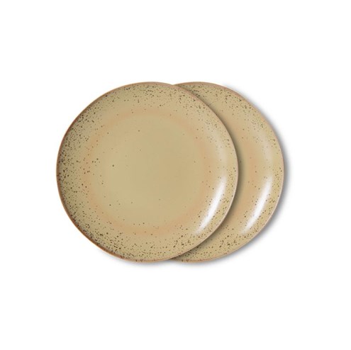 HKliving 70's Dessertbord Grit - Set van 2