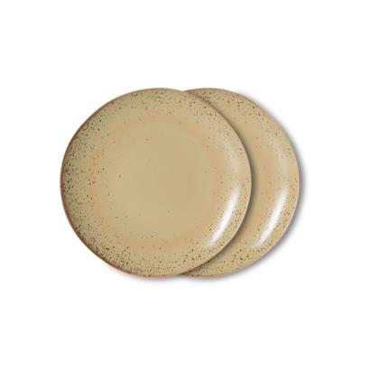 HKliving 70's Dessertbord Grit - Set van 2