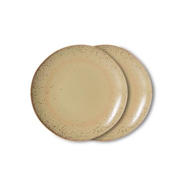 HKliving 70's Dessertbord Grit - Set van 2