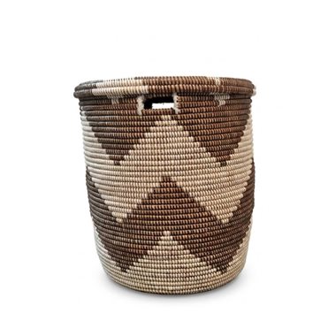 Mand L met Deksel Bruin/Wit