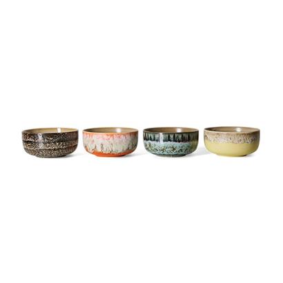 HKliving 70's Dessert Schaal Grand - Set van 4
