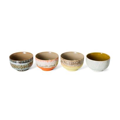 HKliving 70's Noodle Schaal Sunset Set van 4
