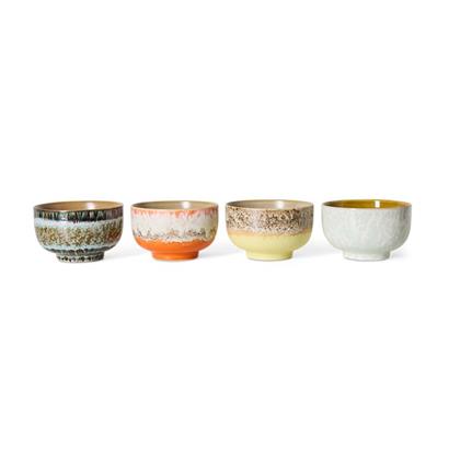 HKliving 70's Noodle Schaal Sunset Set van 4