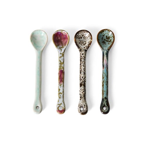 HKliving 70's Lepels Marine M (Set van 4)
