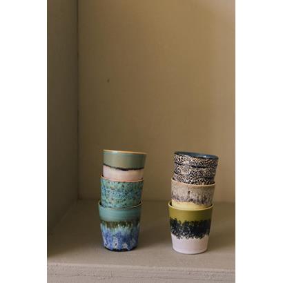 HKliving 70's Koffiemok Indulgence - Set van 6