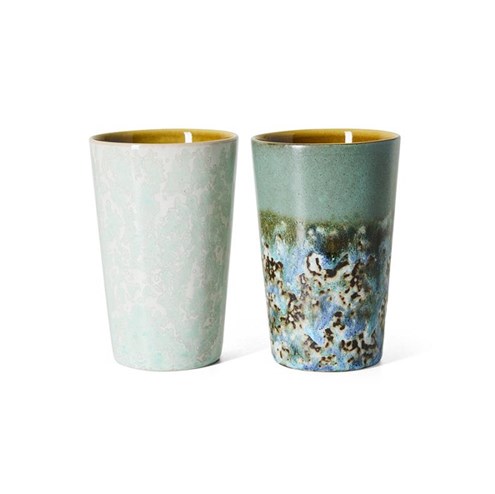 HKliving 70's Theemok Pond - Set van 2