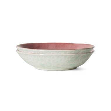 HKliving 70's Curry Bord Lotus (set van 2)