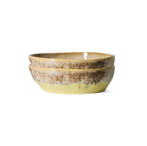 HKliving 70's Pastabord Custard - Set van 2