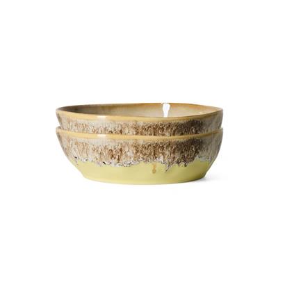 HKliving 70's Pastabord Custard - Set van 2